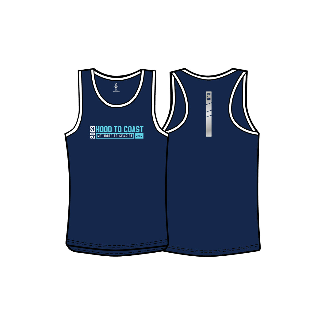 Men's Reflective Performance Tank- Navy