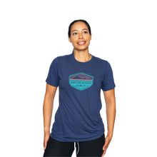 Load image into Gallery viewer, Portland To Coast - Short Sleeve Tri-Blend Tee - Heather Navy- PTC Diamond Design

