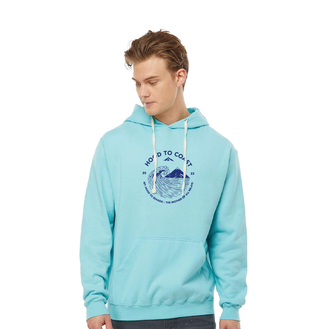 Alpine Core Pullover Hoody - Bluefish- Circular Wave