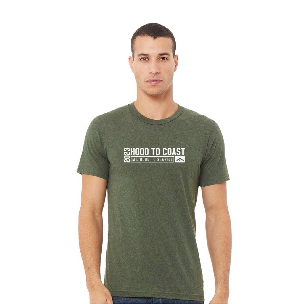Skyline Short Sleeve Tri Blend Tee Military Green- Horizontal Logo