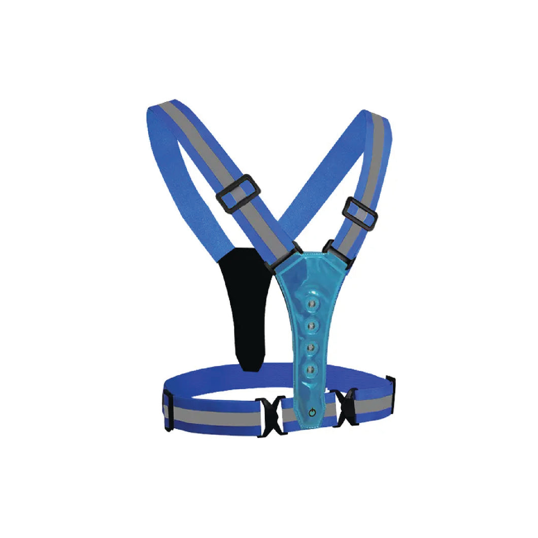 High Viz LED Reflective Safety Vest -Blue