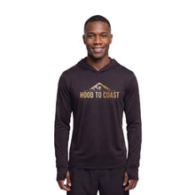 Load image into Gallery viewer, Men's Base Layer Hoody -  Black with Metallic Gold Print
