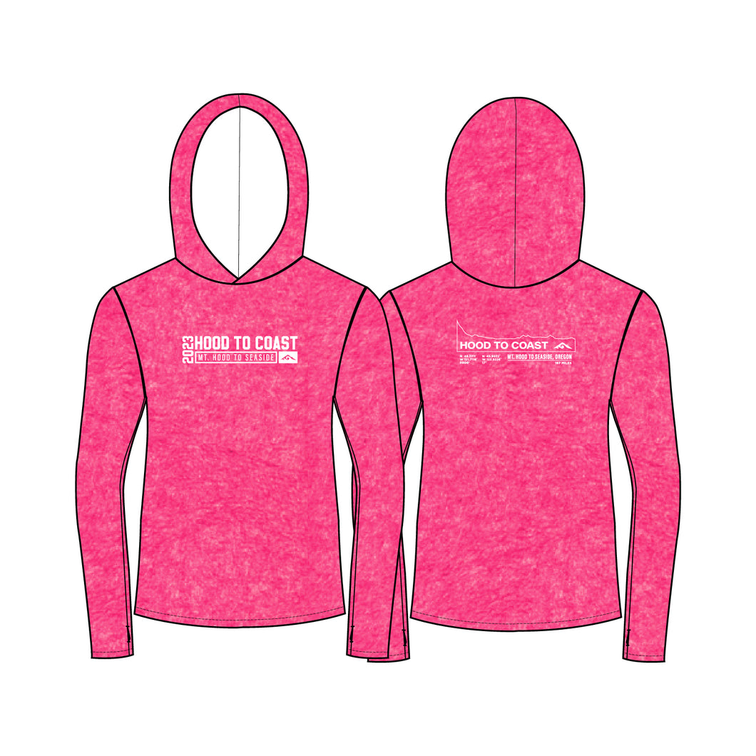 Women's Caldera Performance Base Layer Hoody- Pink Volcano