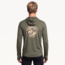 Load image into Gallery viewer, Men's HTC  Performance Base Layer Sun Hoody -Miltiary Green Cream Rotary
