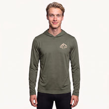 Load image into Gallery viewer, Men's HTC  Performance Base Layer Sun Hoody -Miltiary Green Cream Rotary
