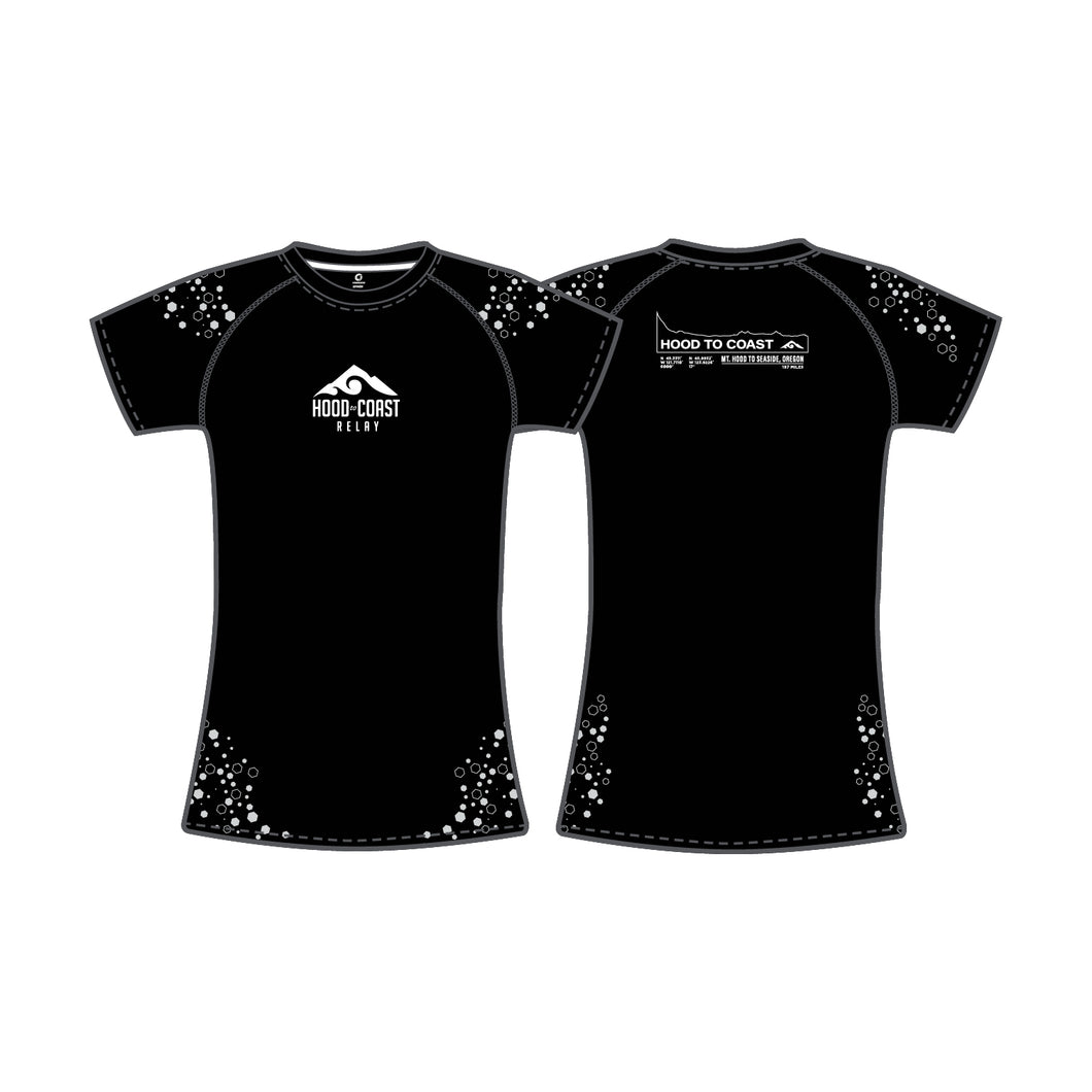 Women's Hood to Coast- Stargazer Reflective Performance Tee - Black