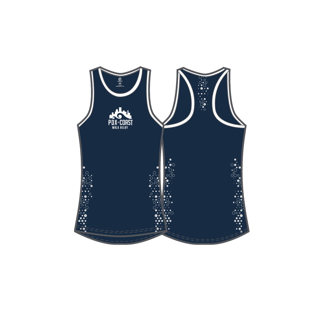 Portland to Coast - Women's Stargazer Performance Tank- Navy