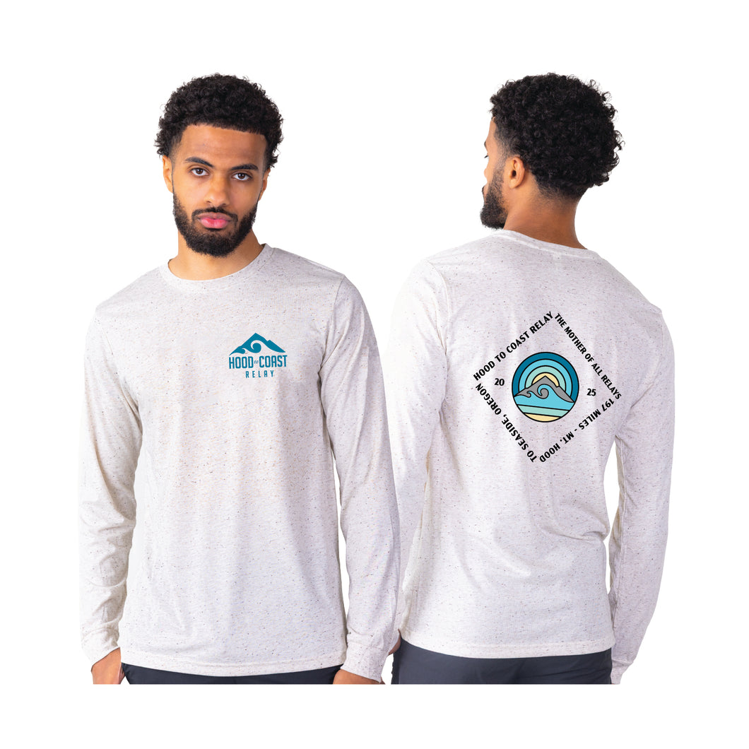 Unisex Long Sleeve Tee - Oatmeal - Diamond