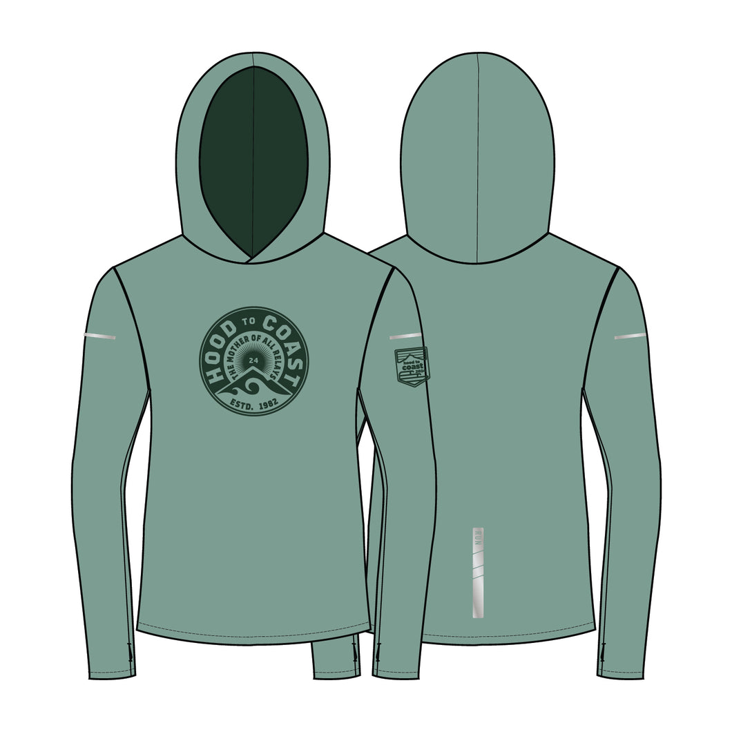 Men's Performance Base Layer Hoody - Granite Green