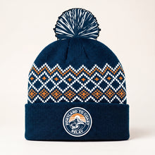 Load image into Gallery viewer, PTC Pom Hat- Navy Nordic
