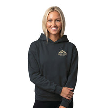 Load image into Gallery viewer, Unisex Pullover Hoody - Pigment Black- Mountain Script
