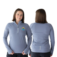 Load image into Gallery viewer, Women's Quarter Zip- Blue Grey
