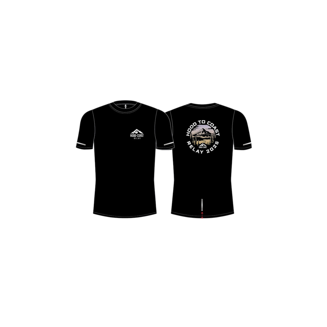 Men's Performance Short Sleeve Tee -Black Gradient Circle