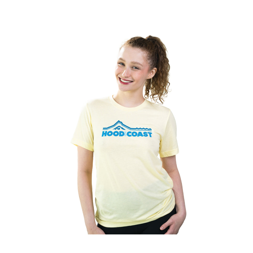 Unisex Lifestyle Short Sleeve Tee - Pale Yellow- Mountain