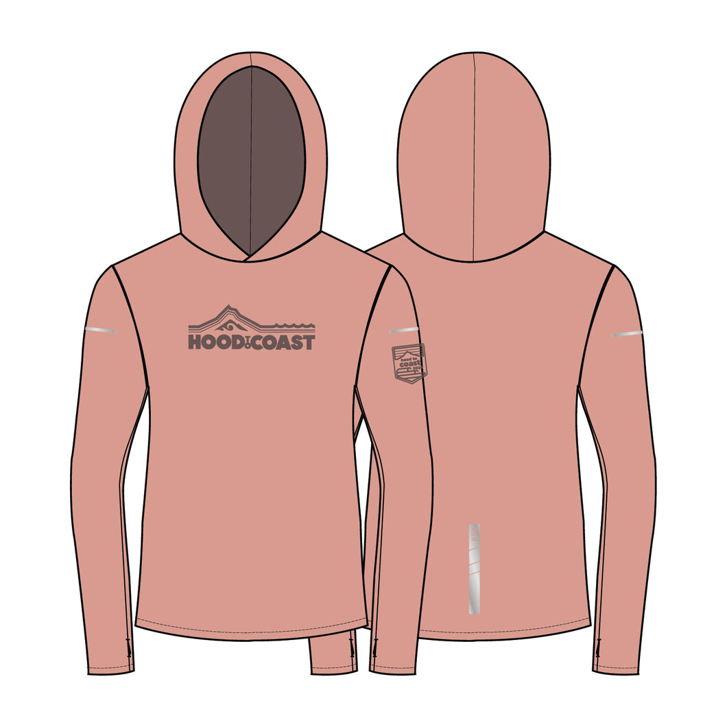 Women's Performance Base Layer Hoody - Seashell Coral