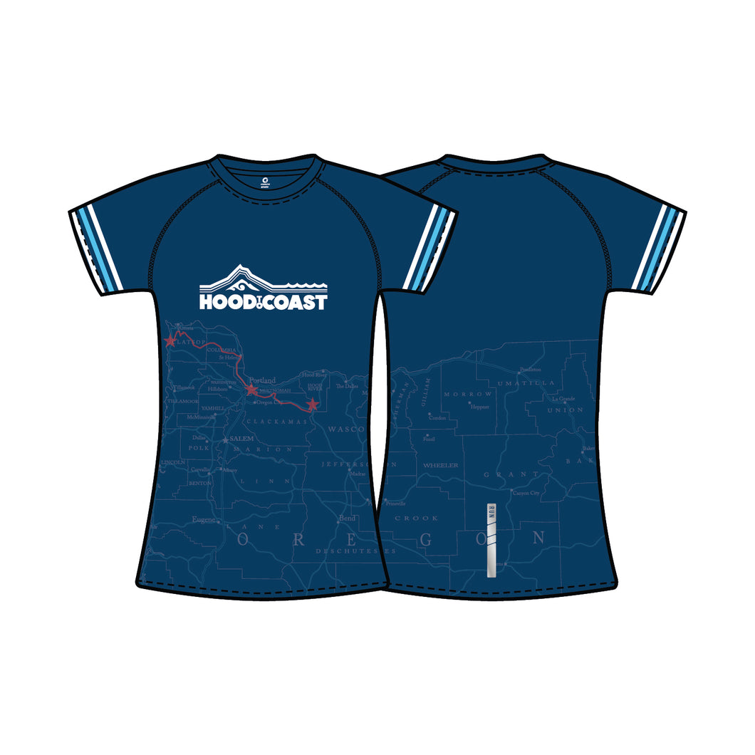Women's Performance Short Sleeve Tee -  Map