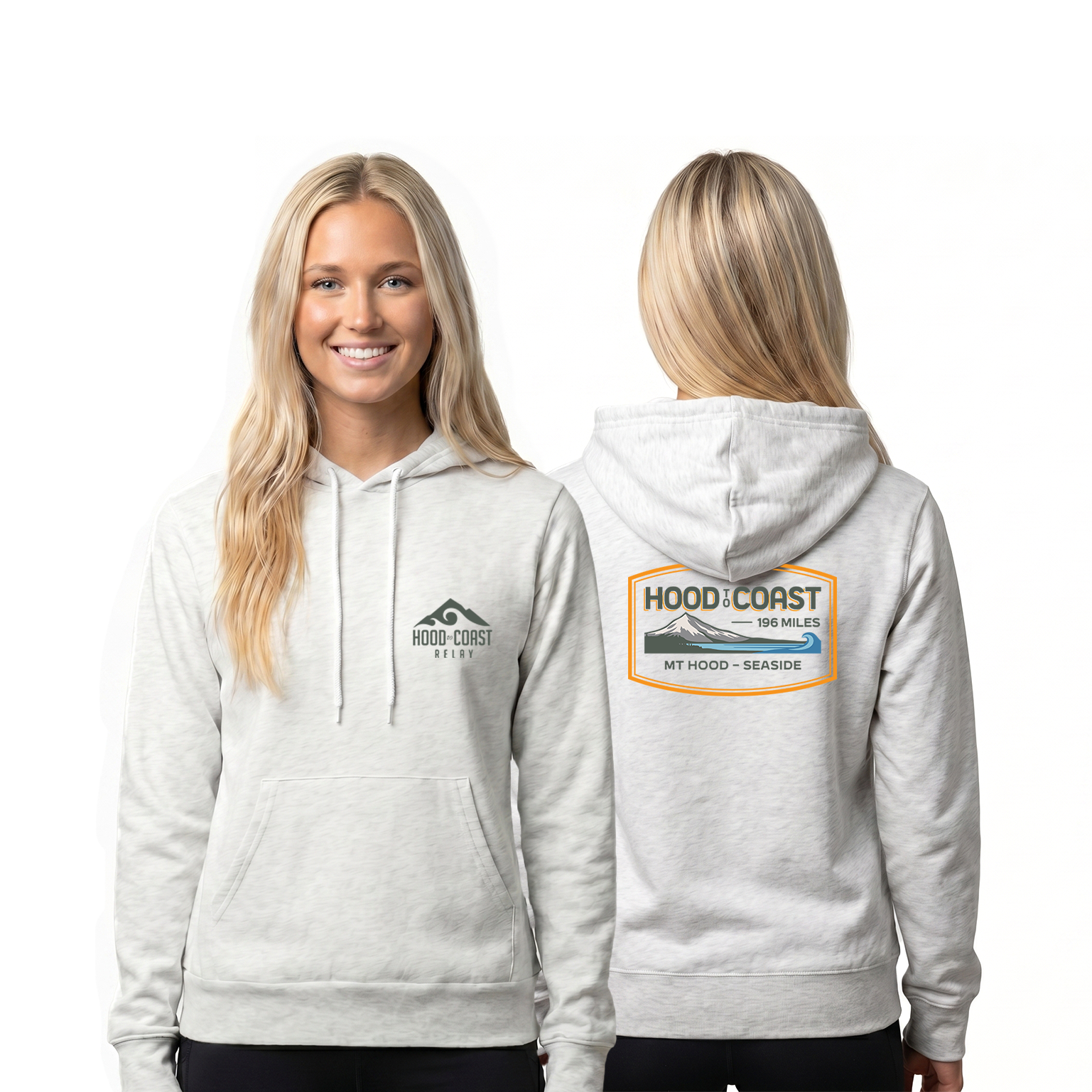 Unisex Pullover Hoody - Ash - Rectangle Badge – ShopHoodToCoast
