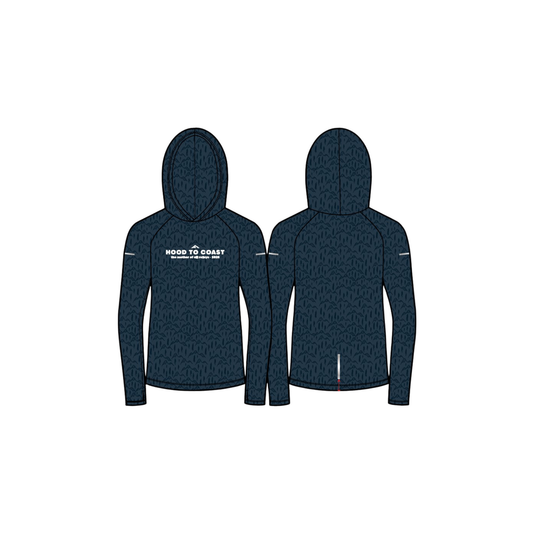 Women's Thermal Base Layer Hoody -  Hills and Trees