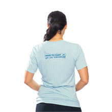 Load image into Gallery viewer, Skyline Short Sleeve Tri Blend Tee - Ice Blue - Horizontal Logo
