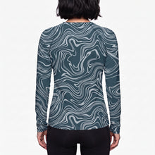 Load image into Gallery viewer, Unisex - Performance Midweight Performance Long Sleeve  - Ocean Swirls- PTC
