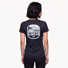 Load image into Gallery viewer, Women's - HTC  Performance Short Sleeve Tee - Dark Grey- Coastal Print
