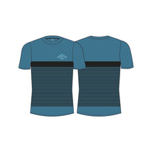 Load image into Gallery viewer, Men&#39;s Short Sleeve Performance Tee-Navy Mountain Stripes -Sublimated
