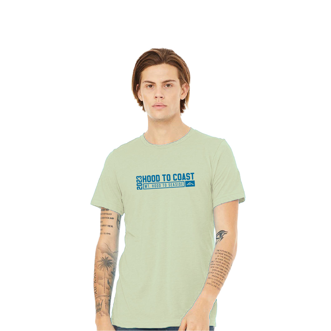 Skyline Short Sleeve Tri Blend Tee - Spring Green - Horizontal Logo