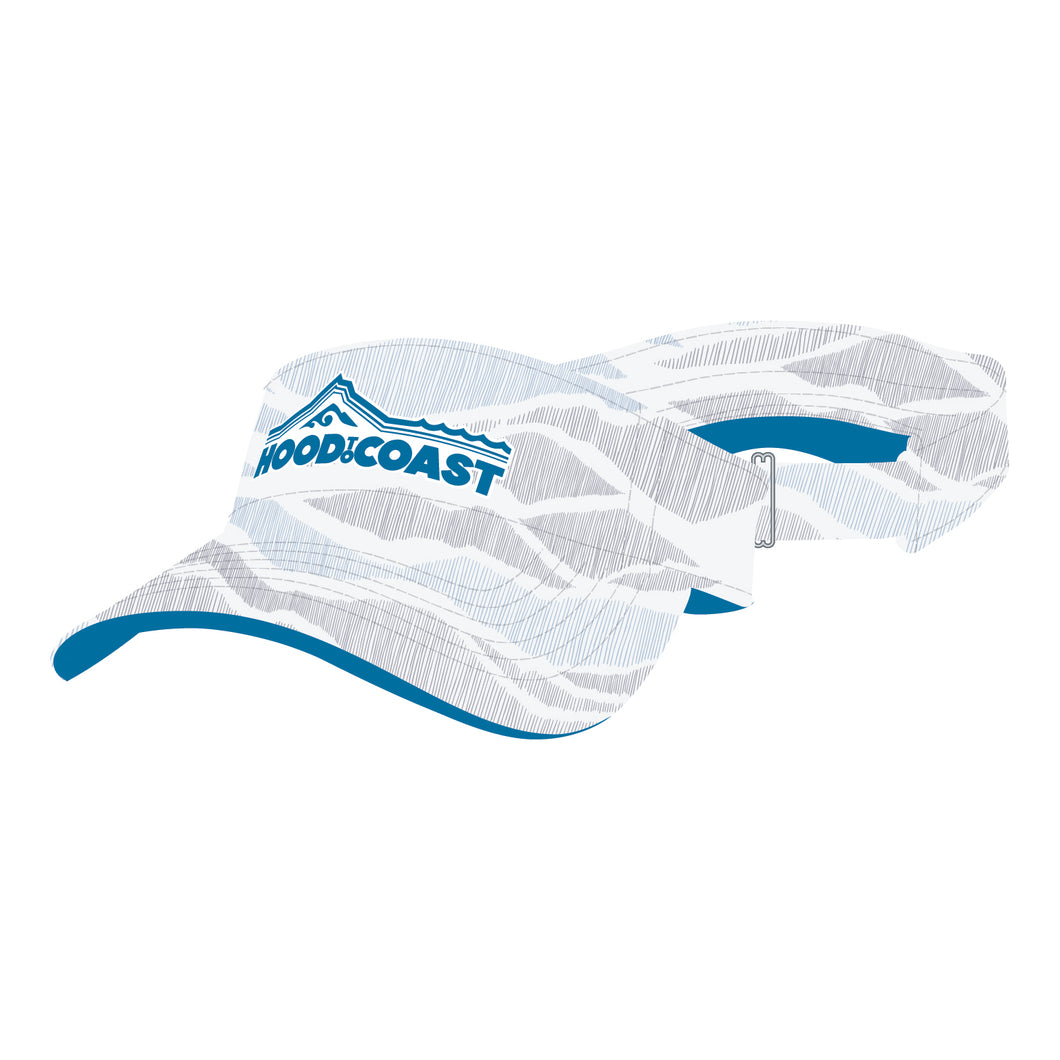 Performance Visor - White Faded Mountains