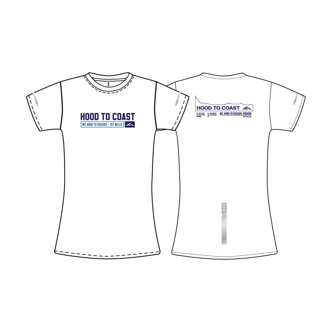 Women's Firefly Reflective Short Sleeve Performance Tee - White
