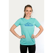 Load image into Gallery viewer, PTC Sea Green Tri-Blend Tee -Portland to Coast Topo graphic
