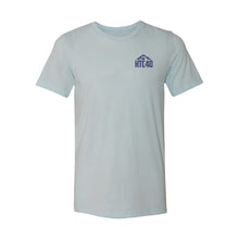 Load image into Gallery viewer, Ice Blue Tri-Blend Tee - 40th Anniversary Mountain and Beach Logo-HTC 40 Logo
