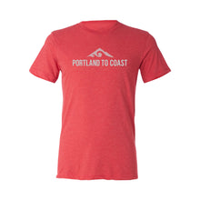 Load image into Gallery viewer, PTC Red Color Tri-Blend Tee -Portland to Coast Wave Logo
