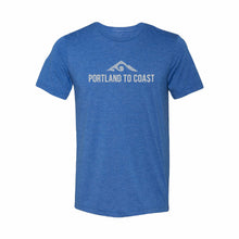 Load image into Gallery viewer, PTC Royal Blue Color Tri-Blend Tee -Portland to Coast Wave Logo
