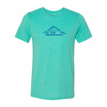 Load image into Gallery viewer, PTC Sea Green Tri-Blend Tee -Portland to Coast Topo graphic
