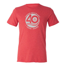 Load image into Gallery viewer, Red Tri-Blend Tee -Hood to Coast 40th Anniversary
