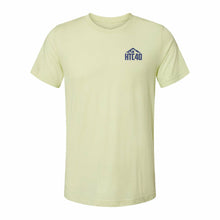 Load image into Gallery viewer, Spring Green Tri-Blend Tee - 40th Anniversary Mountain and Beach Logo-HTC 40 Logo
