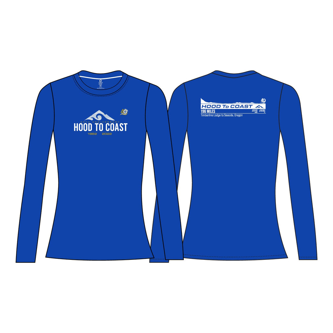 Women's Performance Long Sleeve Tee - Royal Blue - HTC