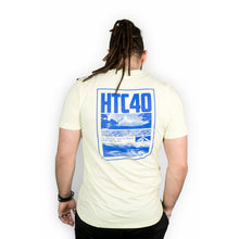 Load image into Gallery viewer, Spring Green Tri-Blend Tee - 40th Anniversary Mountain and Beach Logo-HTC 40 Logo
