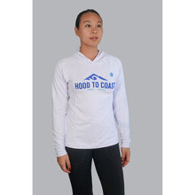 Load image into Gallery viewer, Women&#39;s 8k Base Layer Hoody, White TOPO Sublimated
